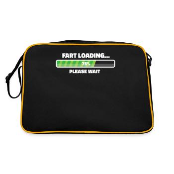 Fart Loading Funny Rude Joke Fart - Sac Retro - noir/or - Dos