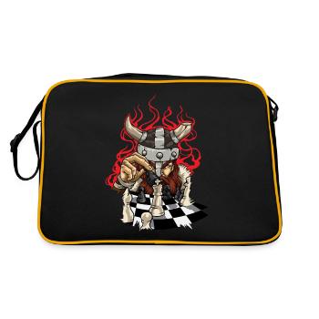 Courageux Vikings avec l’échiquier - Échecs - Sac Retro - noir/or - Dos
