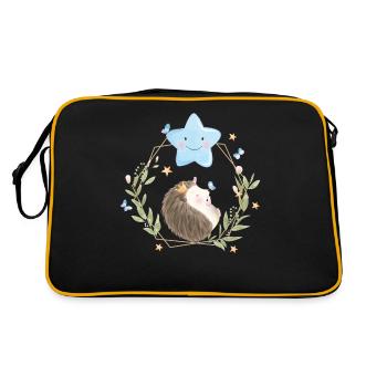 Doux bébé hérisson - Sac Retro - noir/or - Dos