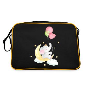 Doux éléphant bébé - Sac Retro - noir/or - Dos