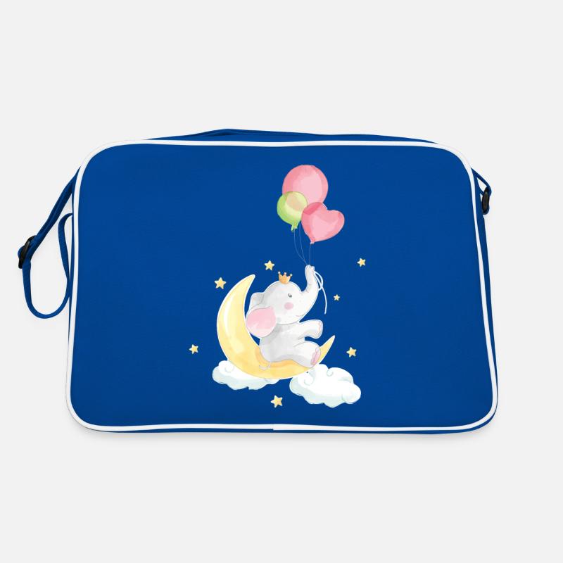 Doux éléphant bébé Sac Retro