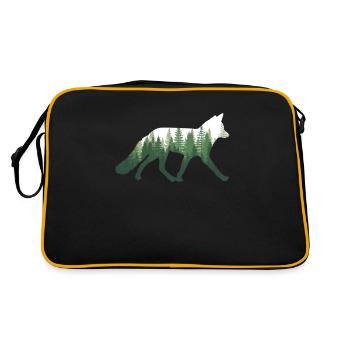 Renard nature forêt - Sac Retro - noir/or - Dos