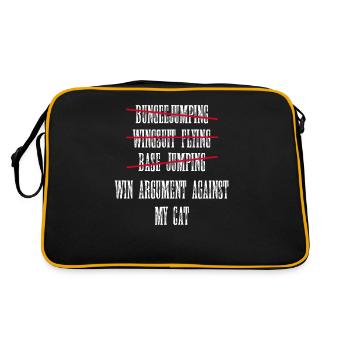 Funny cat tshirt cat shirt for cat fans - Retro Bag - black/gold - Back