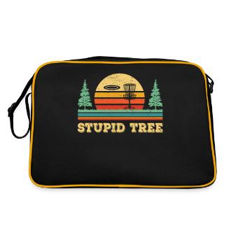 Disc Golf T Shirt Retro Stupid Tree Tshirt Disc Go - Sac Retro - noir/or - Dos
