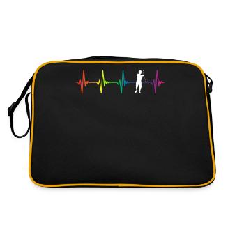 Yo-Yoing Rainbow Heartbeat - Sac Retro - noir/or - Dos