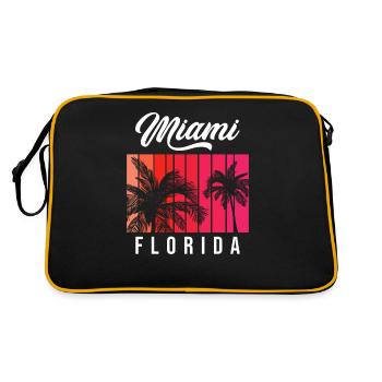 Miami Florida Retro Sunset - Sac Retro - noir/or - Dos