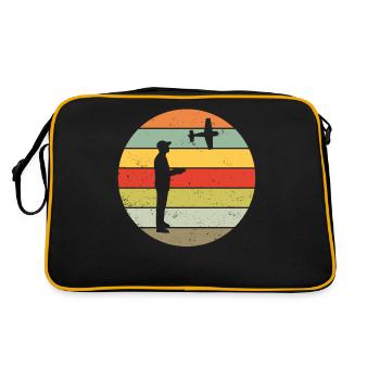 RC Airplane Model Flight Retro Vintage Gift - Retro Bag - black/gold - Back