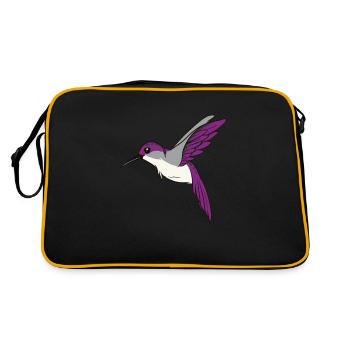 Support for asexual pride flags - Retro Bag - black/gold - Back
