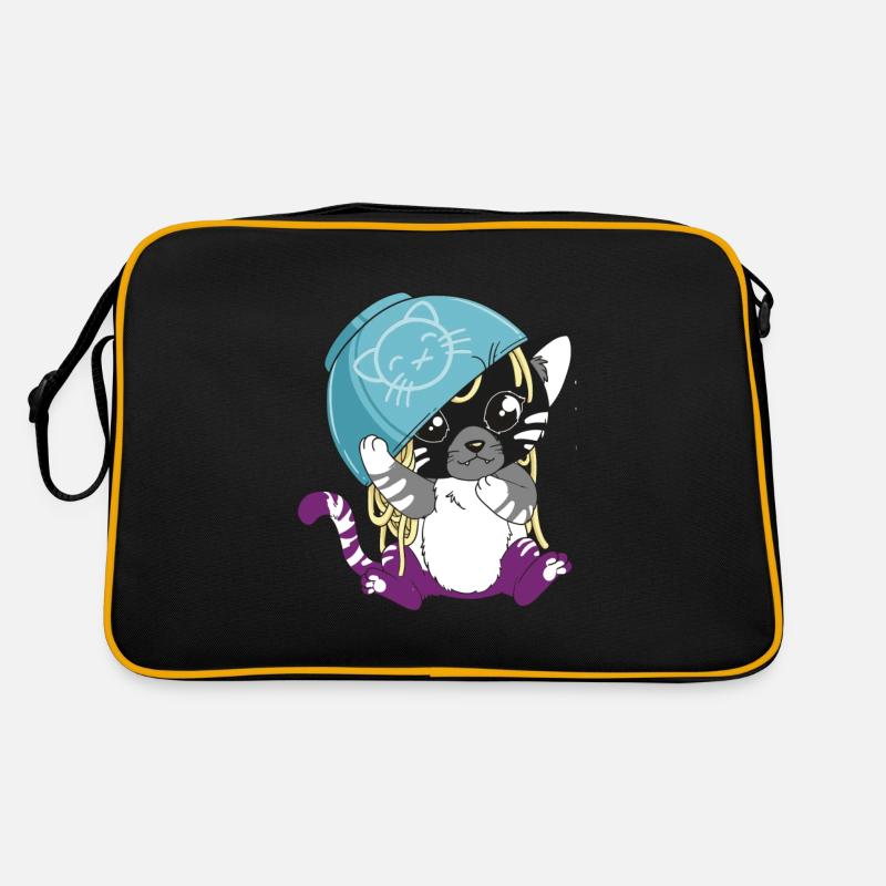 Asexual Pride Flag Cat Support Asexuality LGBTQ Retro Tasche