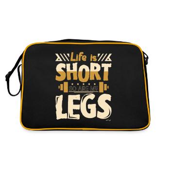 Life is short so are my legs - Sac Retro - noir/or - Dos