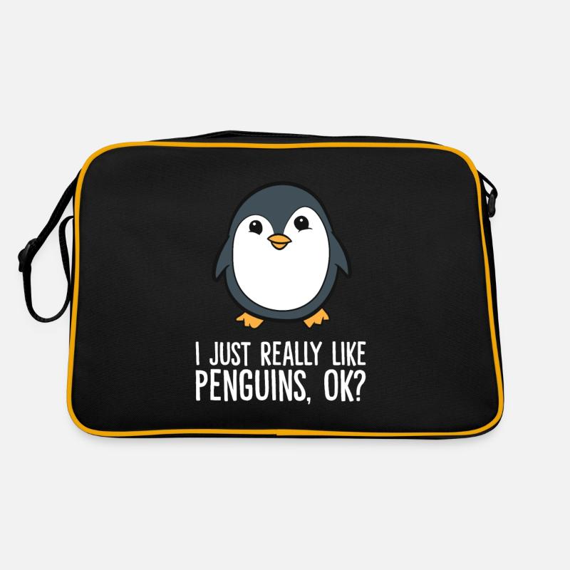 J’aime vraiment les pingouins Sac Retro