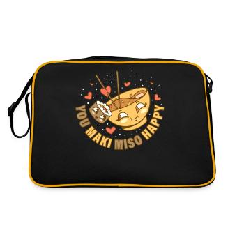 Vous Maki Miso Cadeau Happy Sushi - Sac Retro - noir/or - Dos