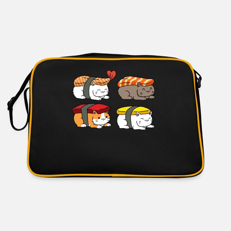 Cat Sushi Sushi Geschenk Retro Tasche