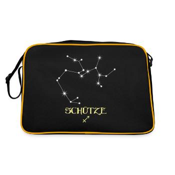 Sagittarius Zodiac - Retro Bag - black/gold - Back