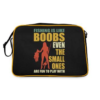 Pêche Is Like Boobs Even The Small Ones - Sac Retro - noir/or - Dos