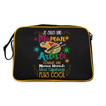 Je Suis Une Maman Artiste - Sac Retro - noir/or - Dos