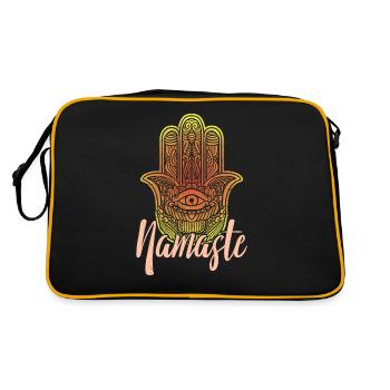 Hamsa Fatima Main Maléfique Namaste spirituel - Sac Retro - noir/or - Dos
