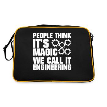 Engineer - People think it's magic - Ingeni - Retro Bag - black/gold - Back