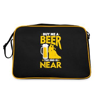 Marriage is near, buy me a beer bachelor or - Retro Bag - black/gold - Back