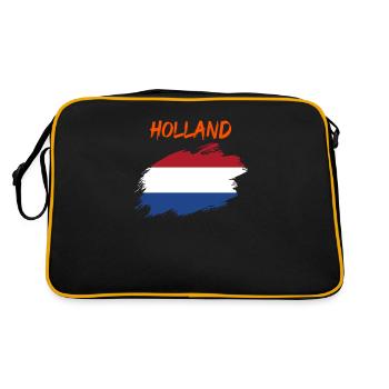Hollande Pays-Bas Drapeau drapeau - Sac Retro - noir/or - Dos
