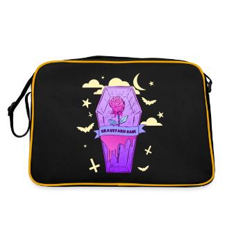 Graveyard Babe, Pastel Goth E-Girl Soft Goth - Retro Bag - black/gold - Back