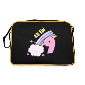 Fille J’ai 9 ans 9 anniversaire Pinker - Sac Retro - noir/or - Dos