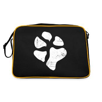 Empreintes de pattes pattes pattes chien chien - Sac Retro - noir/or - Dos