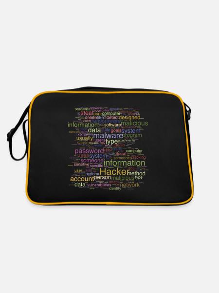 Cyber Computer Programming Digitale Es - Retro Tasche - Schwarz/Gold - Hinten