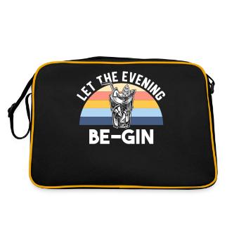 Let the evening be gin - gin lovers & gin fans - Retro Bag - black/gold - Back