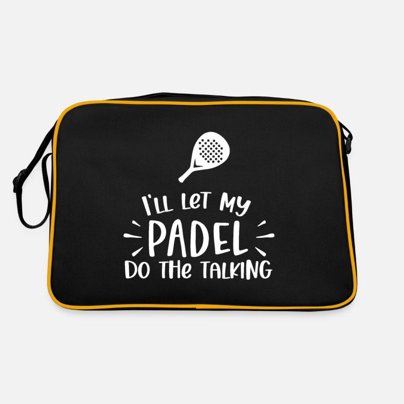 ill let my padel do the talking Retro Tasche