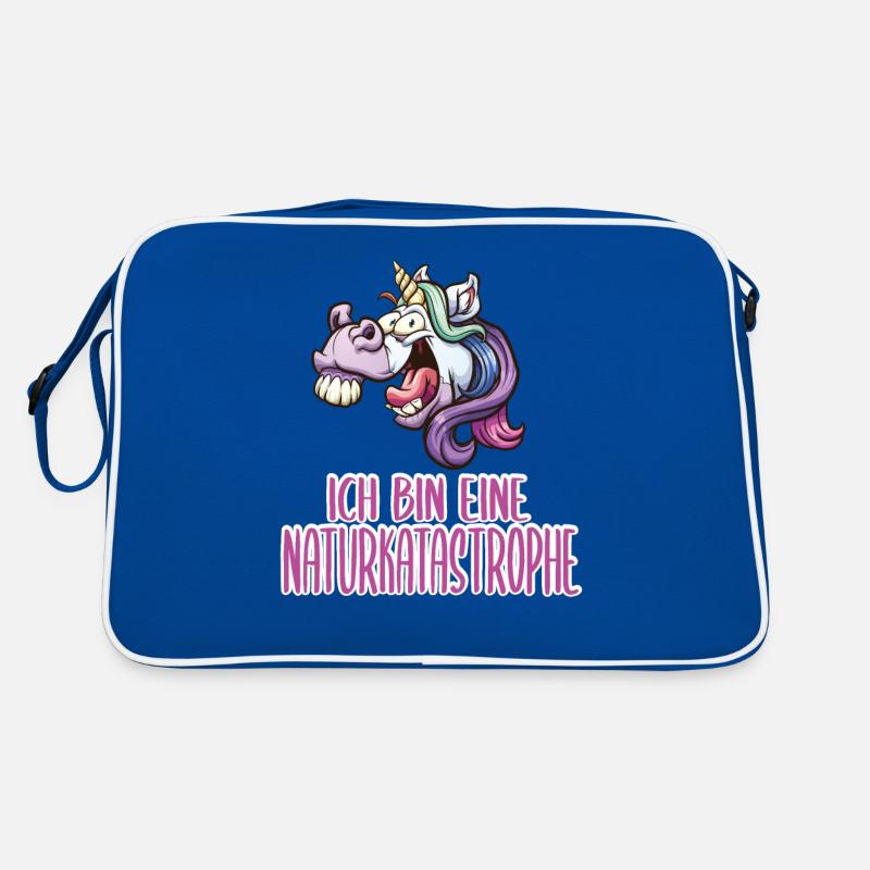 Lustiger Spruch Einhorn Katastrophe Retro Tasche