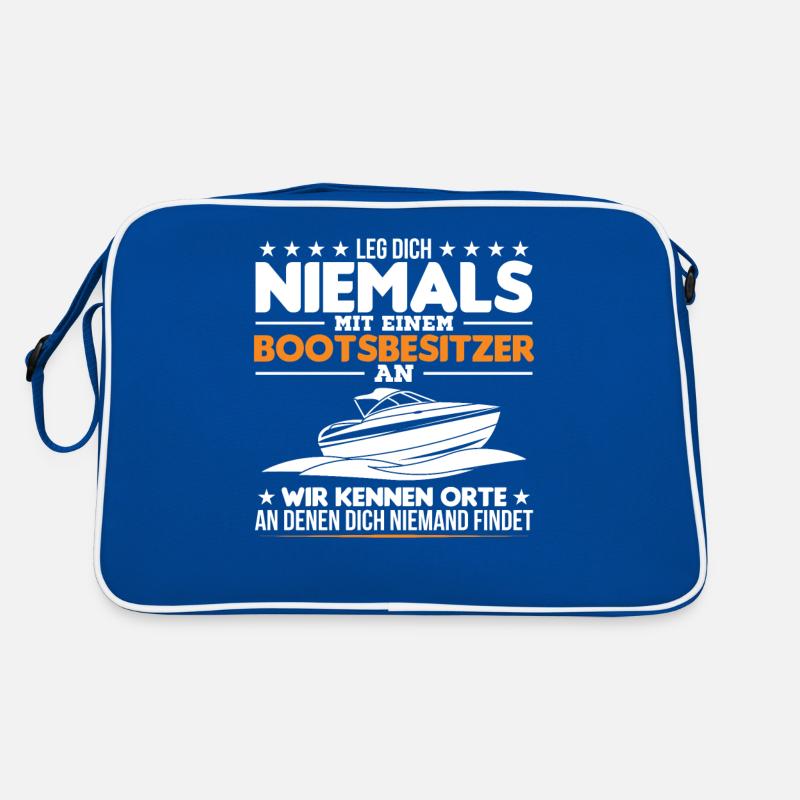 Bootsbesitzer Meer Boot Geschenk Retro Tasche