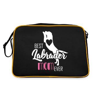 Best Labrador Mom Ever labradors Labrador - Retro Tasche - Schwarz/Gold - Hinten