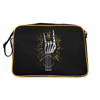 Rock n Roll Skeleton Guitar Music Lover - Sac Retro - noir/or - Dos
