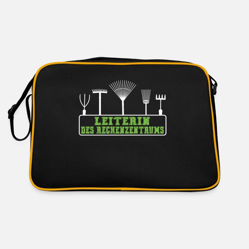 Leiterin des Rechenzentrums Gärtner Gartenarbeit - Retro Tasche - Schwarz/Gold