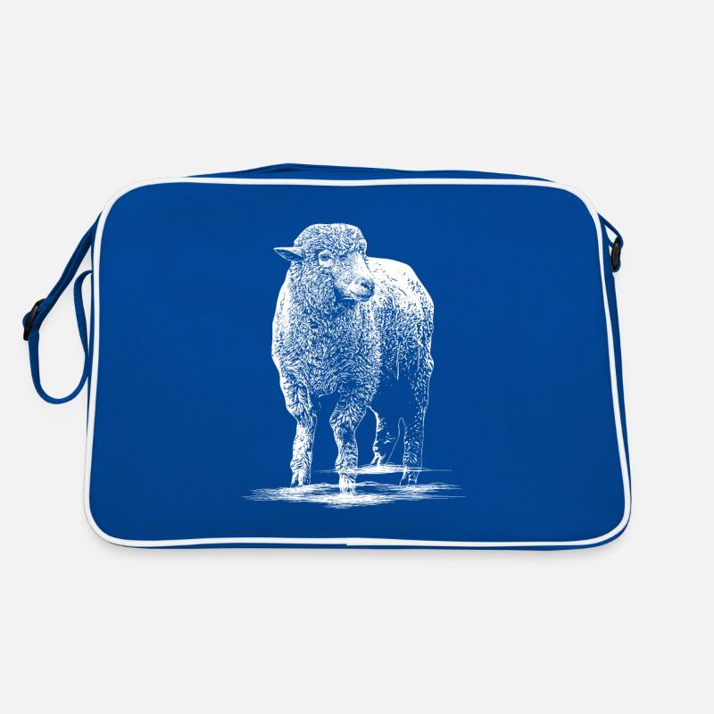 Schaf Illustration Schafbock Retro Tasche