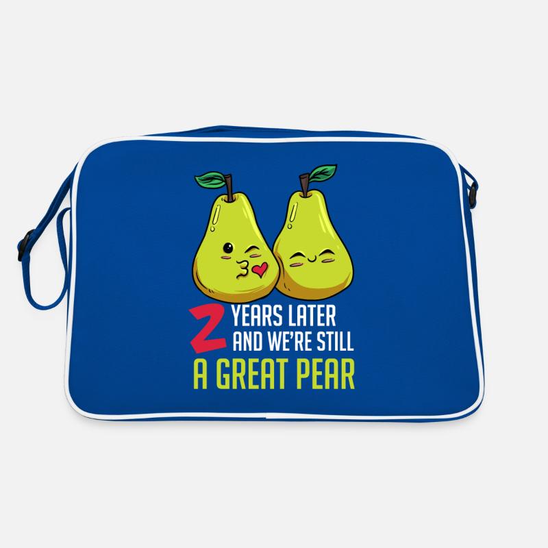 Cute Great Pear Design for 2nd Wedding Anniversary Retro Bag