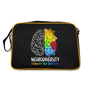 Neurodiversity Celebrate The Spectrum - Sac Retro - noir/or - Dos