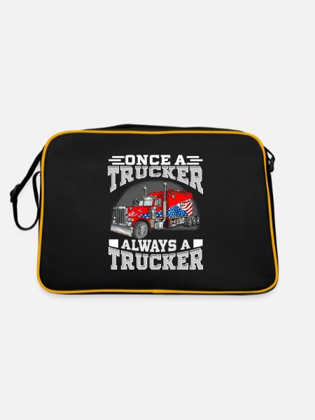 Once a Trucker, Always a Trucker - Retro Bag - black/gold - Back