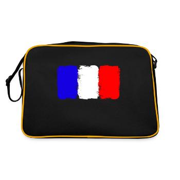 Drapeau de la France - Sac Retro - noir/or - Dos