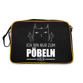 Je suis juste ici pour me moquer - Sac Retro - noir/or - Dos