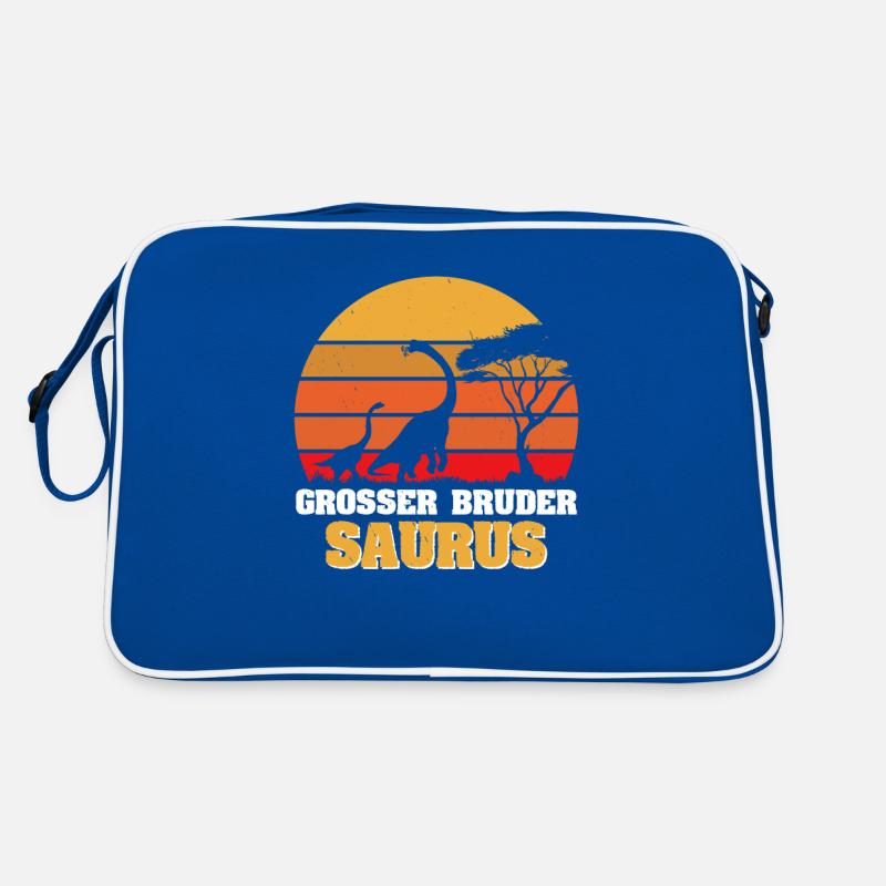 Großer Bruder Saurus Brachiosaurus Dino Geburt Retro Tasche