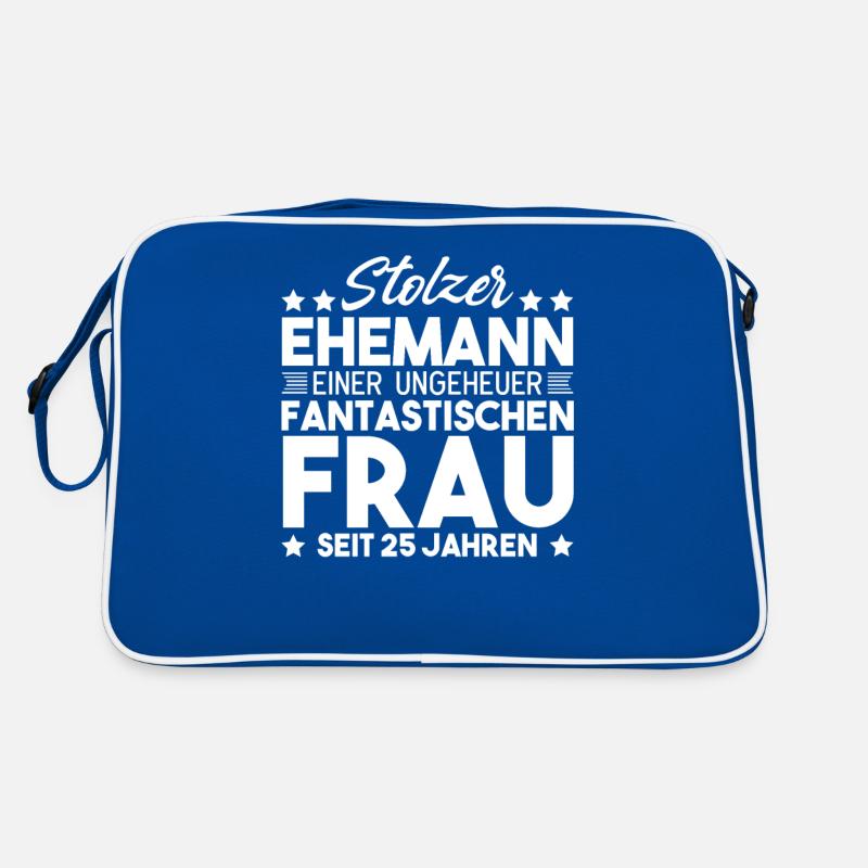 Ehepaar Ehemann Silberhochzeit Geschenk Retro Tasche