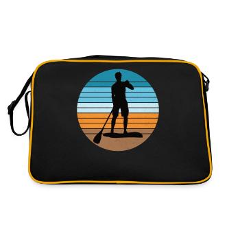 Standup Paddle Athletes on River and Sea - Retro Bag - black/gold - Back