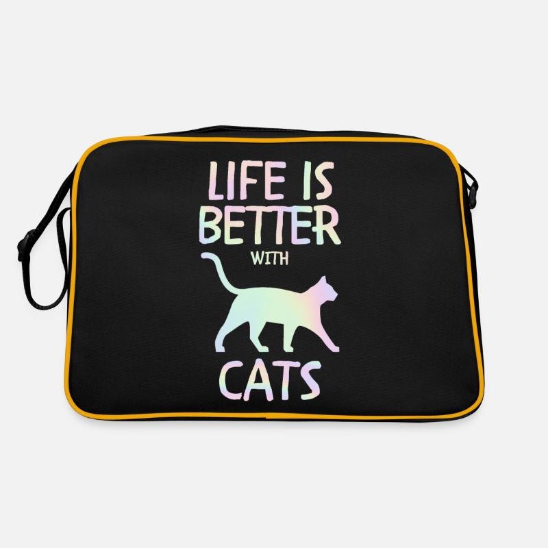La vie est un cadeau de chat avec les chats Sac Retro