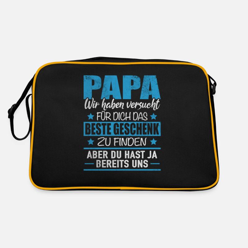 Papa Beste Geschenk Bereits Uns Vater Väter Kinder Retro Tasche