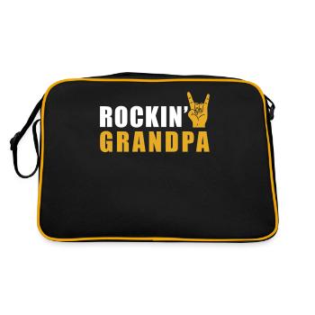 Rock Grandpa Rock n Roll - Retro Bag - black/gold - Back