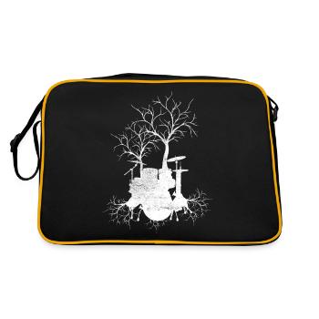 arbre nature musique percussion art - Sac Retro - noir/or - Dos