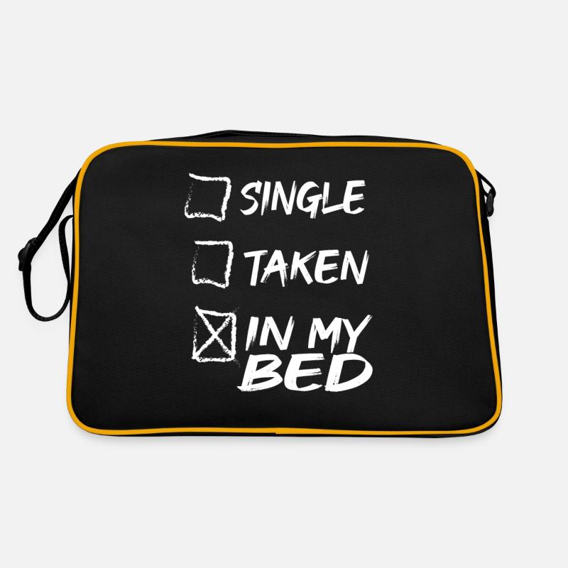 Bett schlafen Retro Tasche