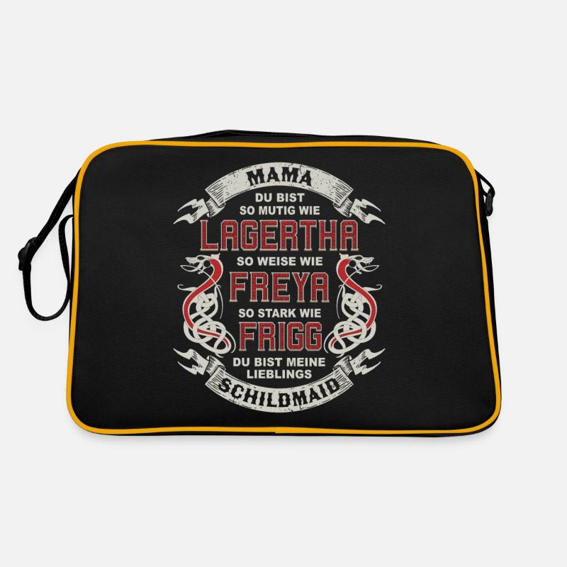 Mama Du bist meine Lieblings Schildmaid - Wikinger Retro Tasche